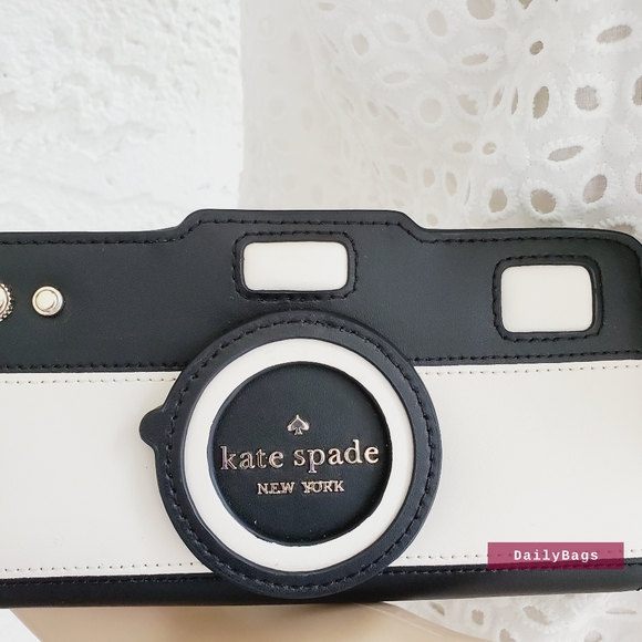 BEAUTIFUL KATE SPADE OTHER SNAP BIFOLD WALLET BLACK LARGE PARCHMENT PSY OTHER NW - Picture 2 of 5